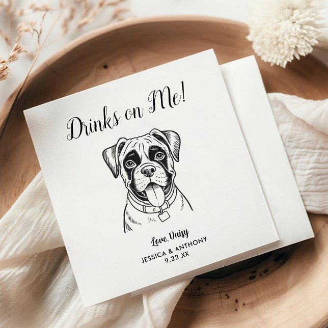 Guardanapos de Cocktail para Casamento de Cachorro (Criador carregado)