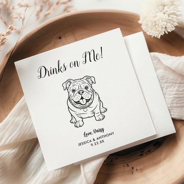 Guardanapos de Cocktail para Casamento de Cachorro (Criador carregado)
