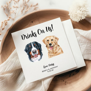 Guardanapos de Cocktail para Casamento de Cachorro