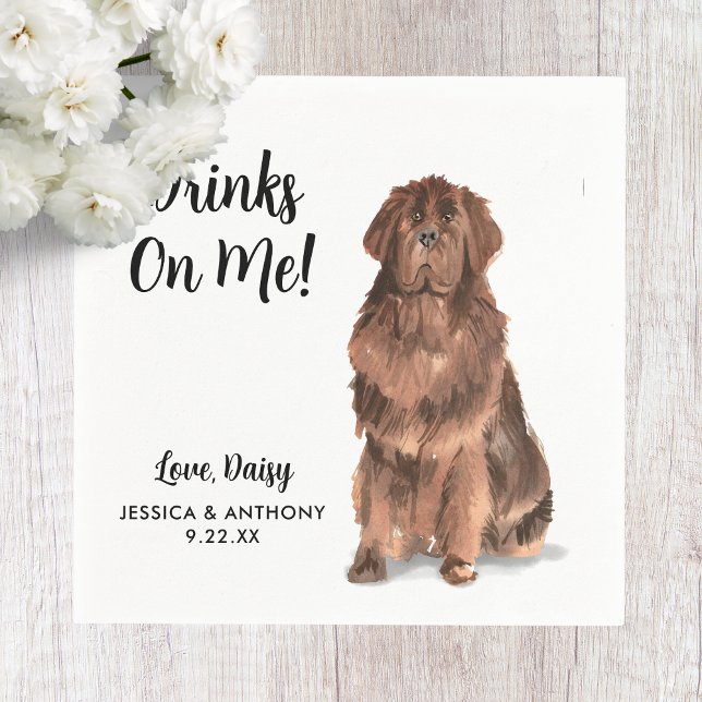 Guardanapos de Cocktail para Casamento de Cachorro (Criador carregado)