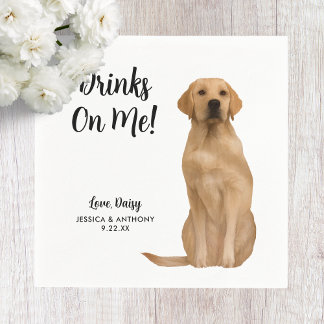 Guardanapos de Cocktail para Casamento de Cachorro