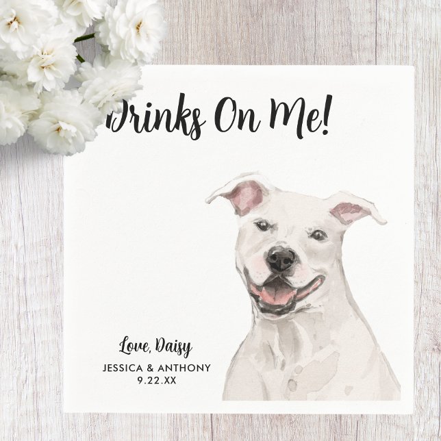 Guardanapos de Cocktail para Casamento de Cachorro (Criador carregado)