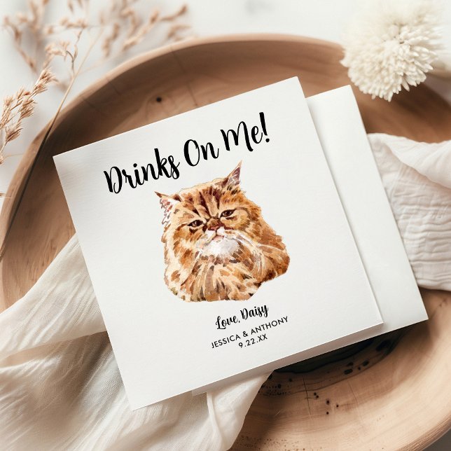 Guardanapos de Cocktail para Casamento de Gato (Criador carregado)