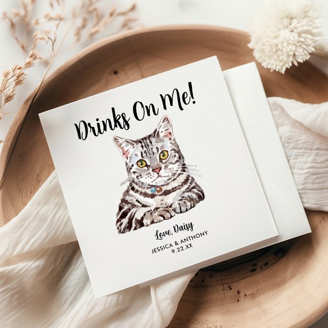 Guardanapos de Cocktail para Casamento de Gato (Criador carregado)