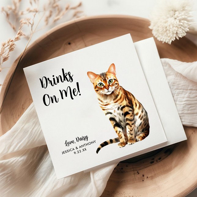 Guardanapos de Cocktail para Casamento de Gato (Criador carregado)