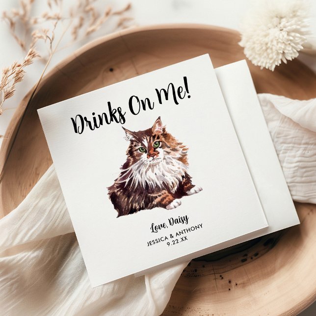 Guardanapos de Cocktail para Casamento de Gato (Criador carregado)