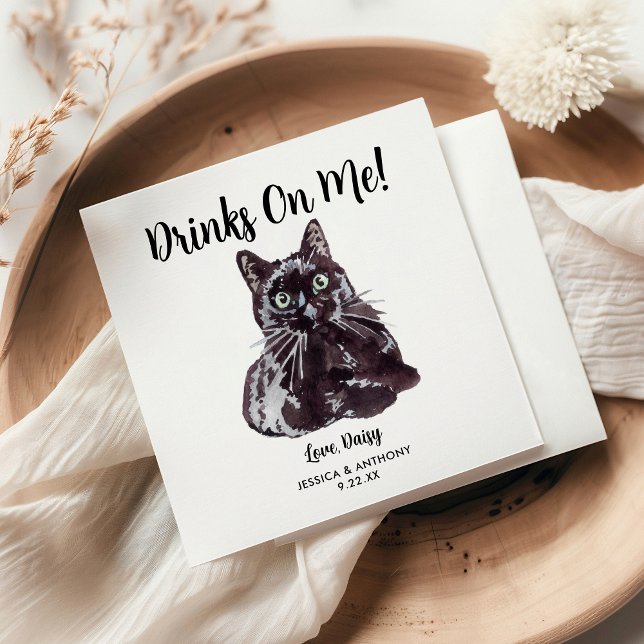 Guardanapos de Cocktail para Casamento de Gato (Criador carregado)