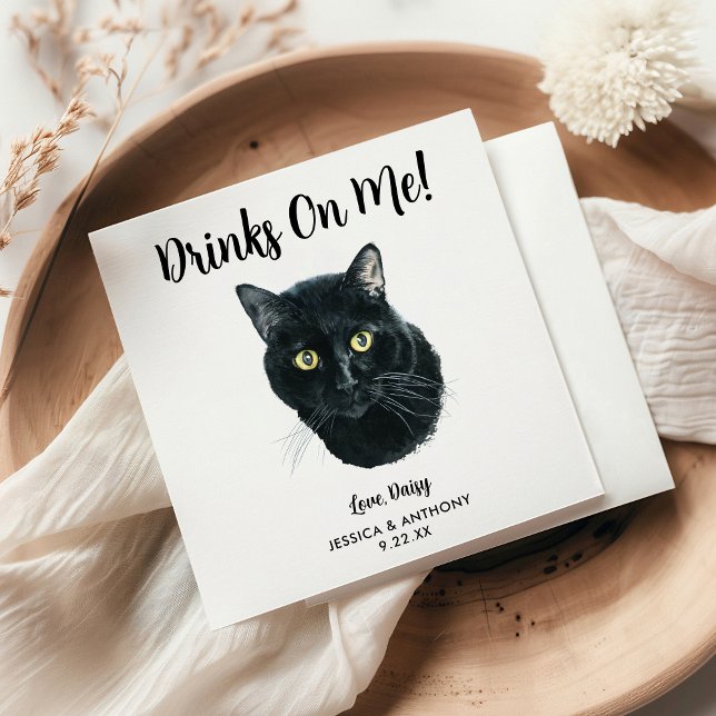 Guardanapos de Cocktail para Casamento de Gato (Criador carregado)