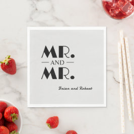 Guardanapos de Cocktail Personalizados Mr e Mr