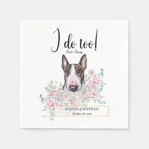 Guardanapos de coquetel de casamento de cão Bull T