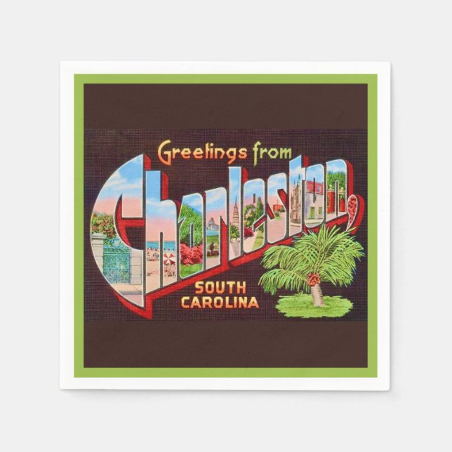 Guardanapos de coquetel de Charleston SC (Frente)