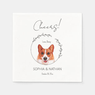 Guardanapos de coquetel para casamento de cachorro
