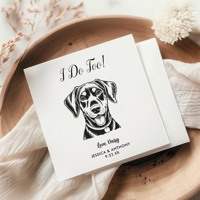 Guardanapos de coquetel para casamento de cachorro (Criador carregado)