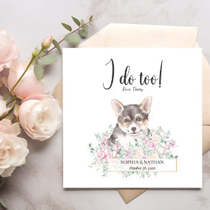 Guardanapos de coquetel para casamento de cachorro