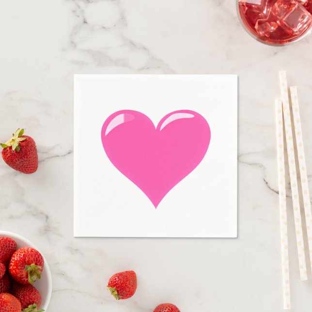 Guardanapos de Coração Rosa Amor (Insitu)