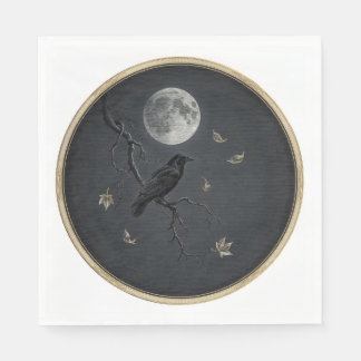 Guardanapos de Corvo de Halloween em estilo Gótico