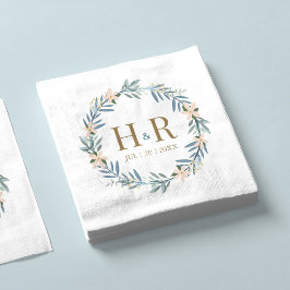 Guardanapos de Data de Casamento com Monograma de 