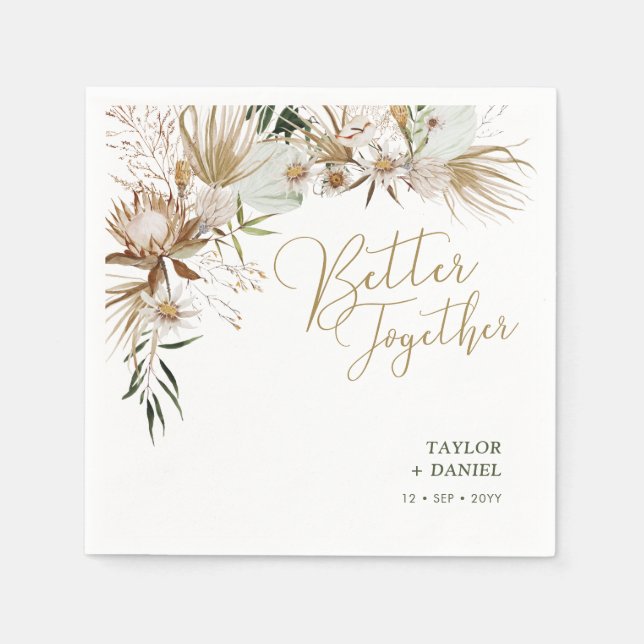 Guardanapos de Decoração de Casamento Boêmio Boho (Frente)