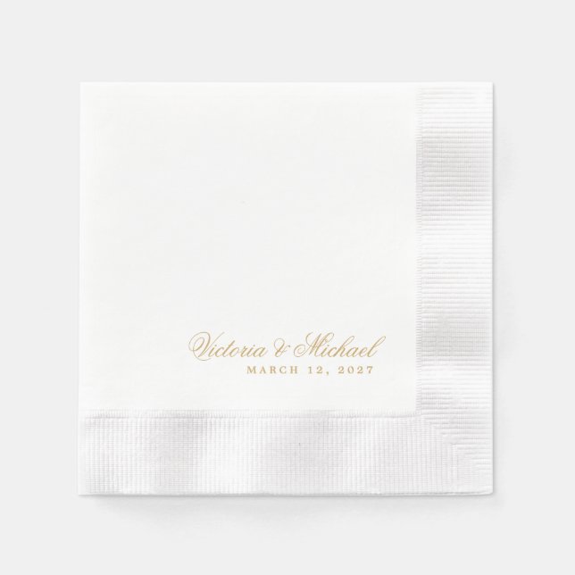 Guardanapos de Decoração de Casamento com Nomes Ma (Frente)