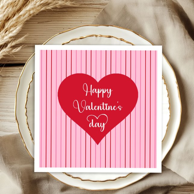 Guardanapos de decoração de dia dos namorados com  (Pretty Pink Hearts Valentine Decor Napkins)