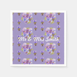 Guardanapos de decoração de poppy desbotado laranj