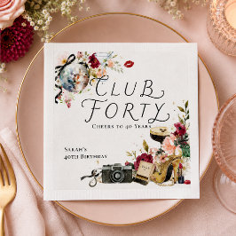 Guardanapos de discoteca de jardim Club Forty