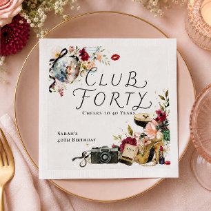 Guardanapos de discoteca de jardim Club Forty