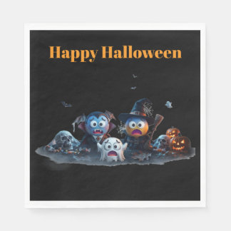 Guardanapos de Emoji Feliz Halloween.