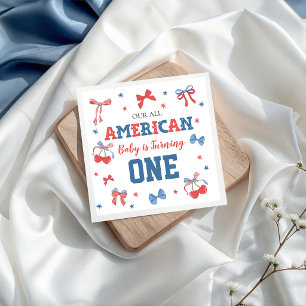 Guardanapos de festa Coquette All American Baby