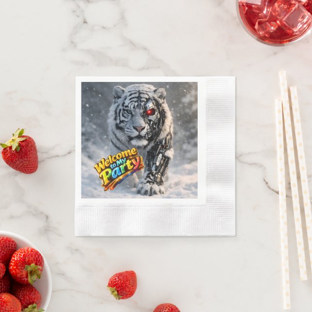 Guardanapos de festa de aniversário com tema de te (Insitu)