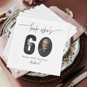 Guardanapos de festa de aniversário de 60 anos com