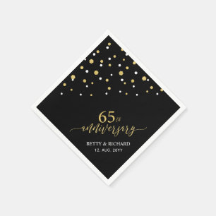 Guardanapos de festa de aniversário de 65 anos Mod