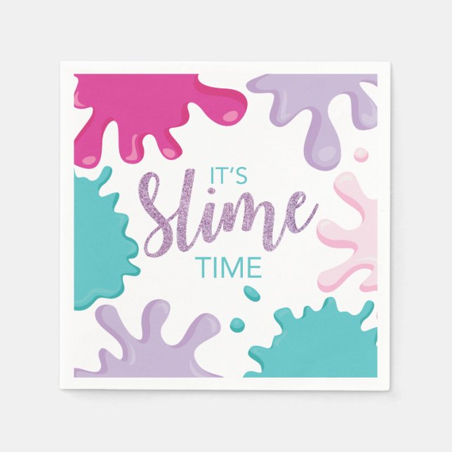 Guardanapos de festa de aniversário de Slime É Hor (Frente)