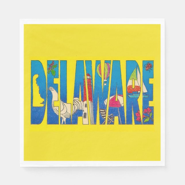 Guardanapos de festa de Delaware (Frente)