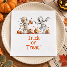 Guardanapos de festa de Halloween para crianças Mú