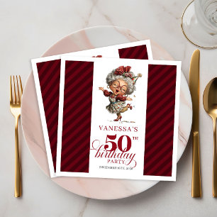 Guardanapos de festa engraçados para senhora idosa