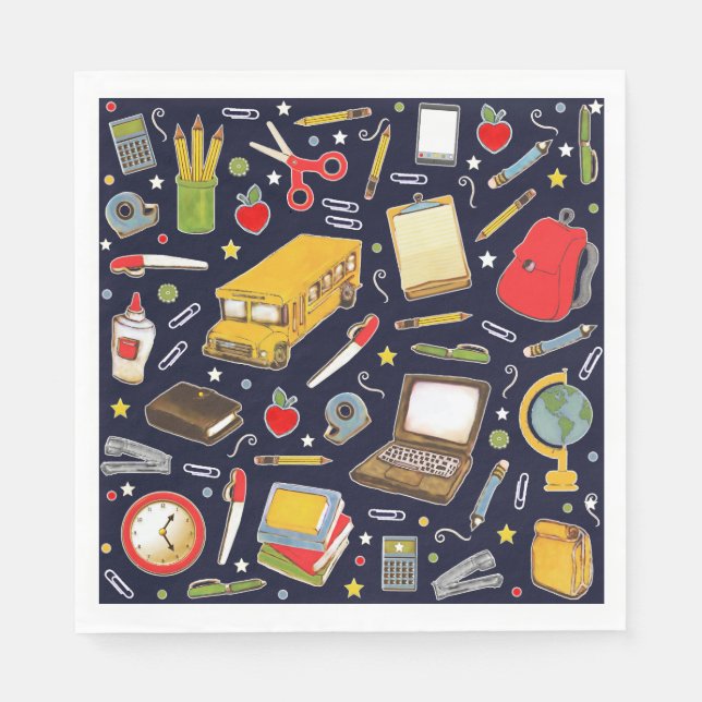 Guardanapos de festa escolar para professores (Frente)