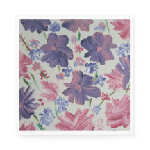 Guardanapos de festa floral Rosa Lua Azul