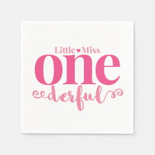 Guardanapos de festa Little Miss Onederful