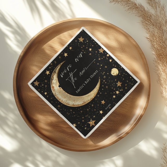 Guardanapos de festa Lua Dourada Celestial (Criador carregado)