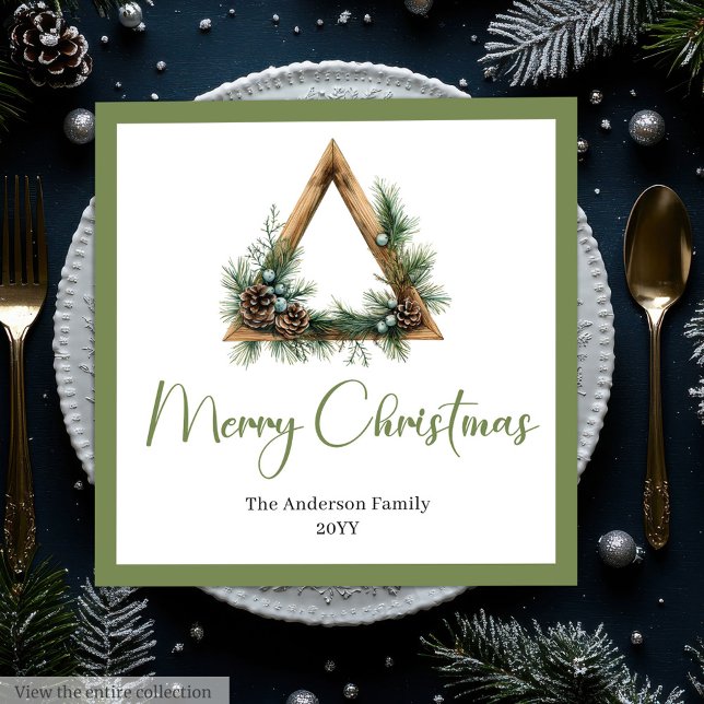 Guardanapos de Festa Minimalistas Boêmios Botânico (Minimalist Bohemian Botanical Holiday Napkins)