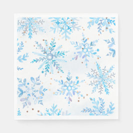 Guardanapos de festa Onederland de Inverno Azul