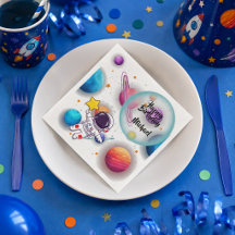 Guardanapos de festa personalizados de astronauta 