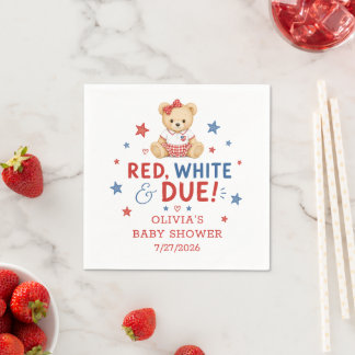 Guardanapos de festa Vermelho Branco e Devido