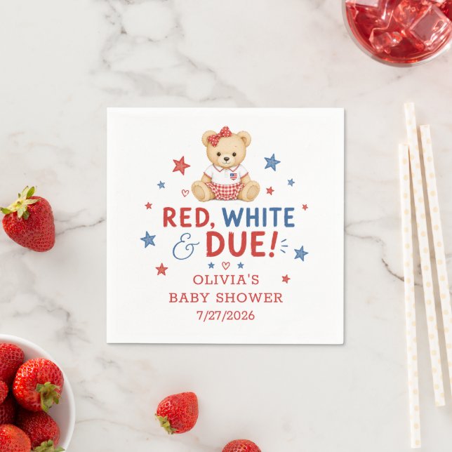 Guardanapos de festa Vermelho Branco e Devido (Insitu)