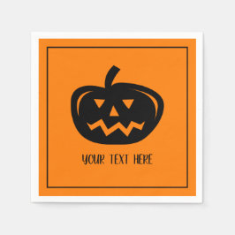 Guardanapos de festas de Halloween com esculpiment