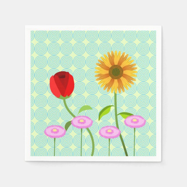 guardanapos de flores para a coleção de aniversári (Frente)