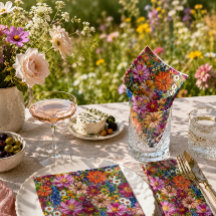 Guardanapos de Flores Silvestres para Festas de Ja