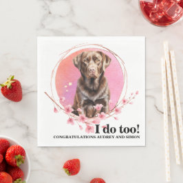 Guardanapos de Foto de Cachorro de Casamento Choco