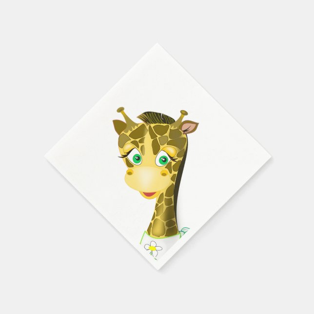 Guardanapos de Girafa Engraçada (Canto)